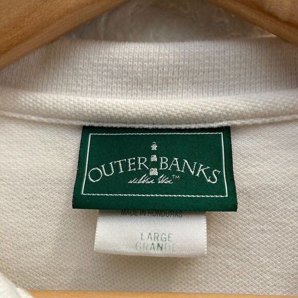 Vintage Ron Jon Surf Shop Outer Banks White Polo Shirt VTG Large - Picture 3 of 4